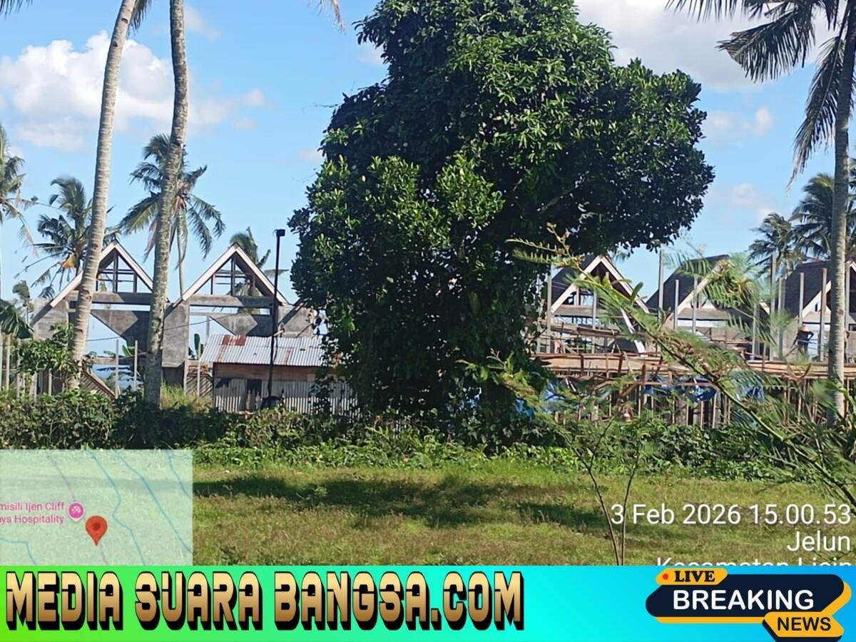 Proyek villa dan resto Komersial di Lahan Sawah di jelun banyuwangi Diduga Melanggar Peraturan Perlindungan Lahan Pertanian
