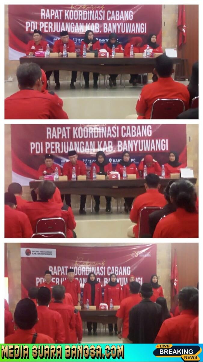 Rapat Koordinasi Cabang PDI Perjuangan Kabupaten Banyuwangi.