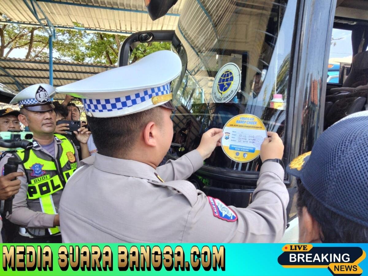 Operasi Keselamatan Semeru 2026 Ditlantas Polda Jatim Gelar Ramp Chek Angkutan Umum