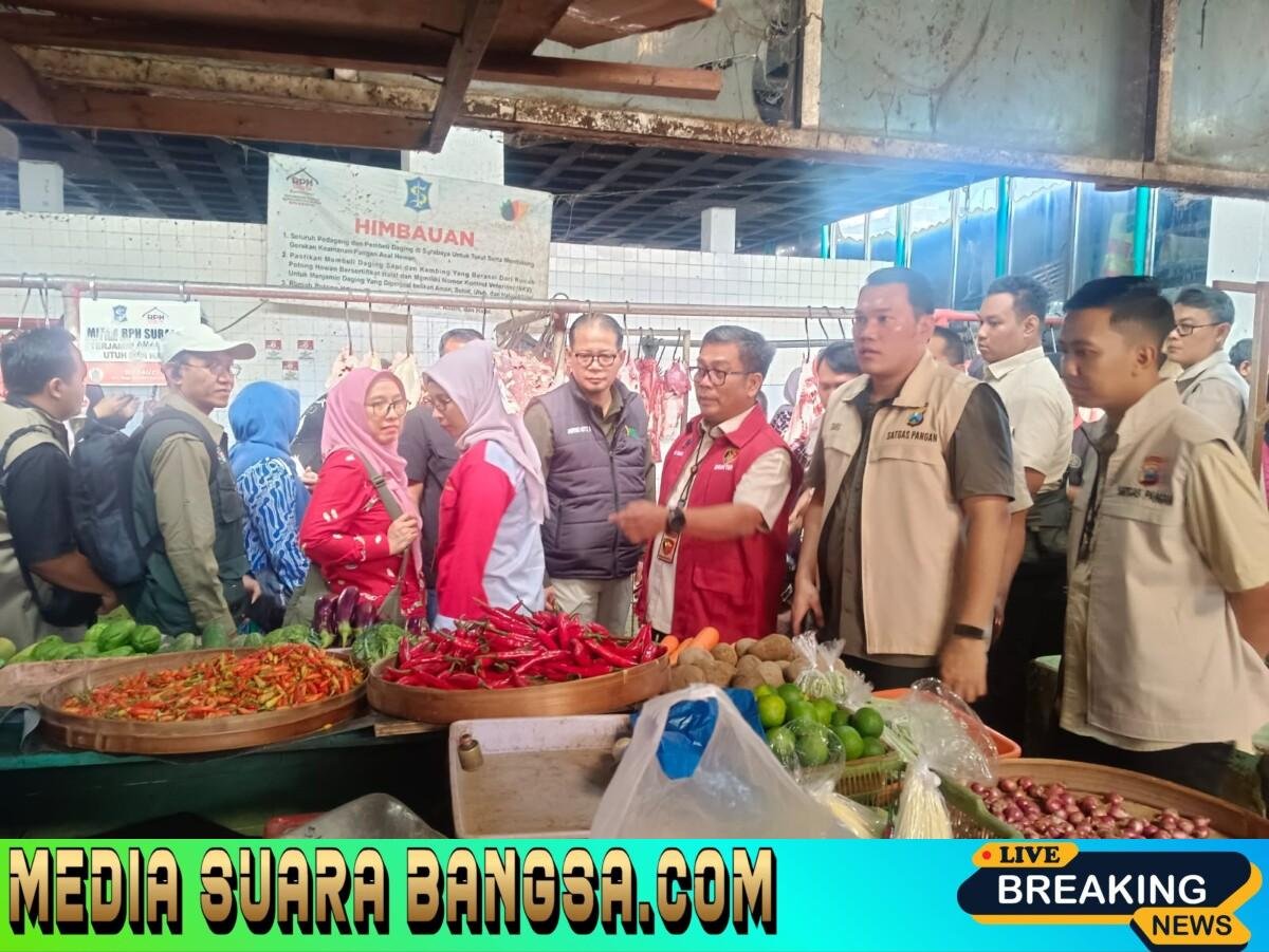 Jelang Ramadhan Satgas Pangan Polda Jatim Sidak Sejumlah Pasar di Surabaya