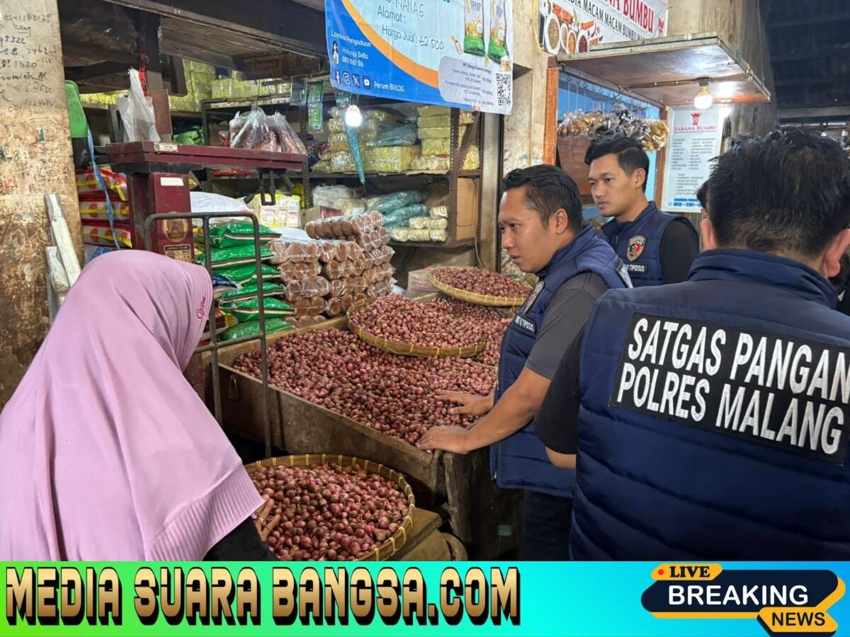 Satgas Pangan Polres Malang Turun ke Pasar, Pastikan Harga dan Ketersediaan Bapokting Aman Jelang Ramadan