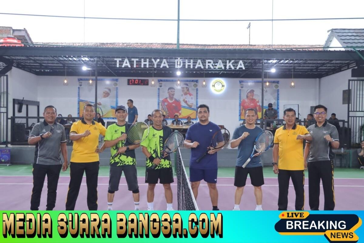 Final Turnamen Tenis Lapangan Piala Kapolres Kediri 2026 Berlangsung Meriah