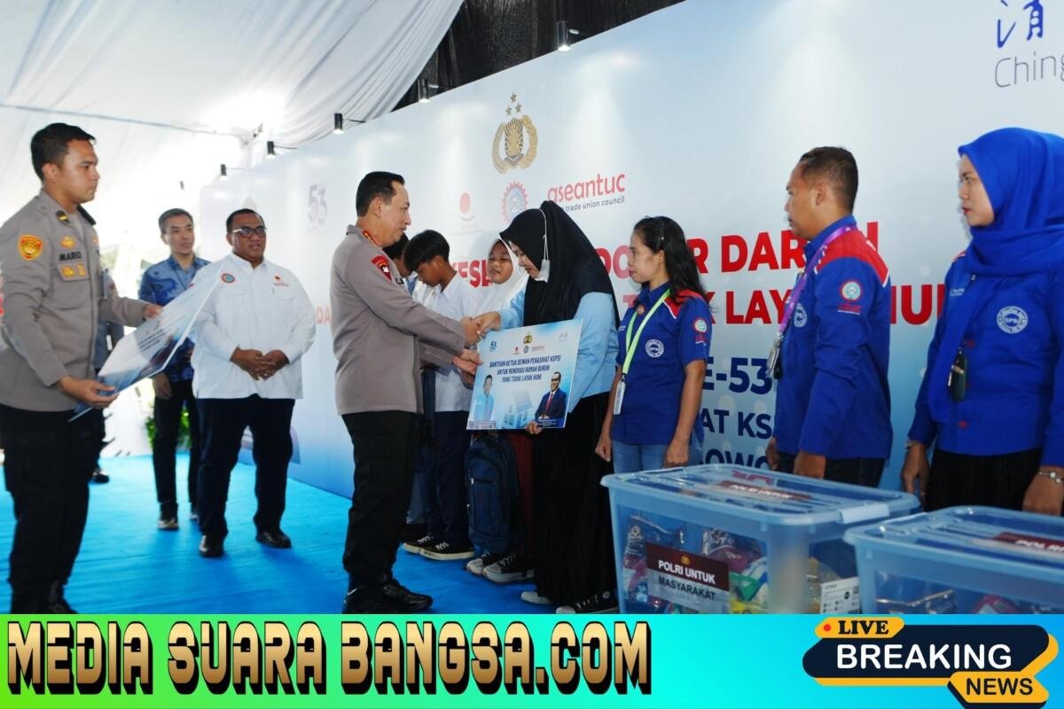 Hadiri HUT KSPSI ke-53, Kapolri Tegaskan Dukung Perjuangan Buruh 