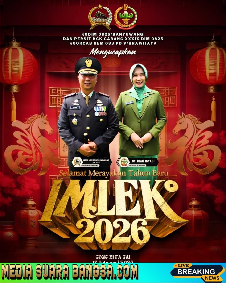 Kodim 0825/Banyuwangi Sampaikan Ucapan Imlek 2577 Kongzili, Gaungkan Semangat Harmoni dan Persatuan