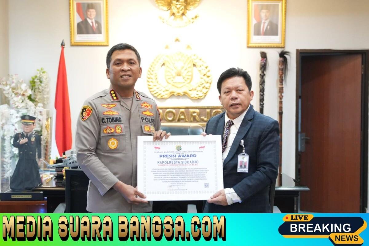 Polresta Sidoarjo Raih Presisi Award dari Lemkapi