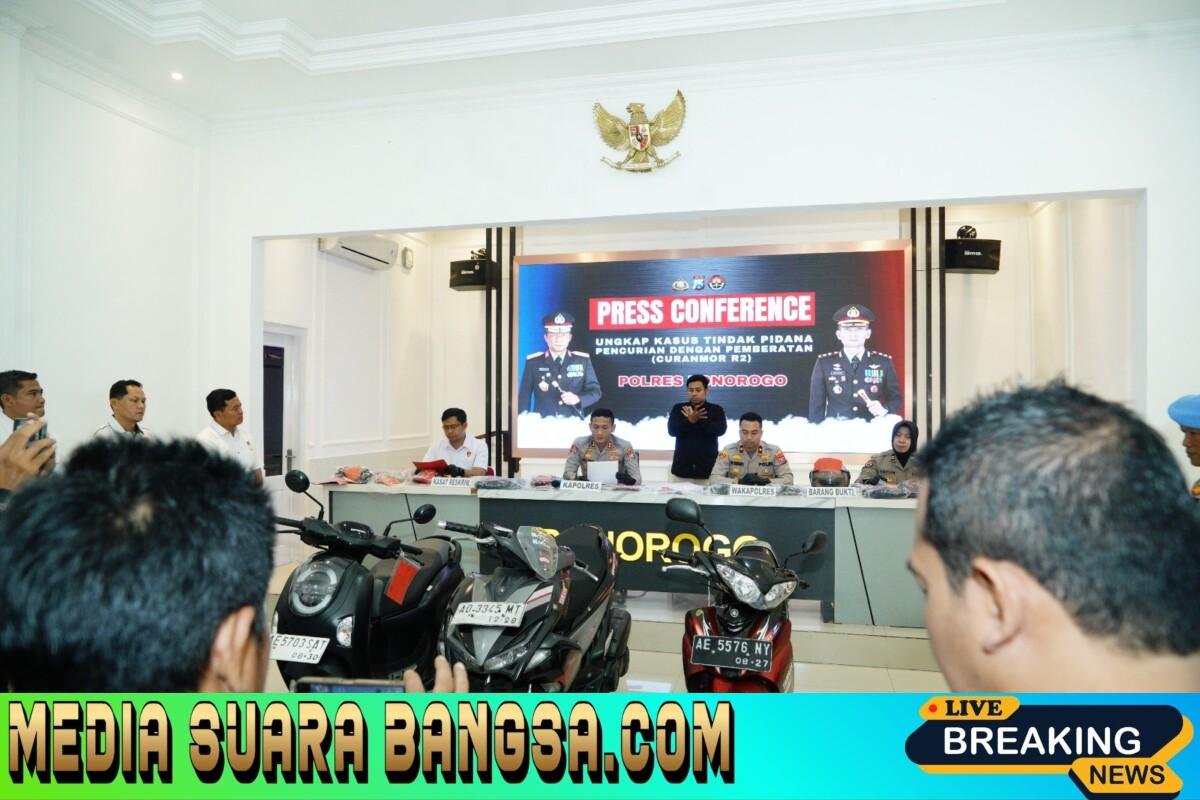 Polres Ponorogo Amankan Pasutri Tersangka Curanmor