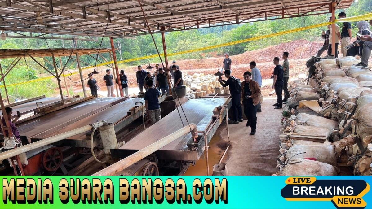 Polri Bongkar Penambangan Ilegal dan Penyelundupan Pasir Timah ke Malaysia, 7 Tersangka Diamankan