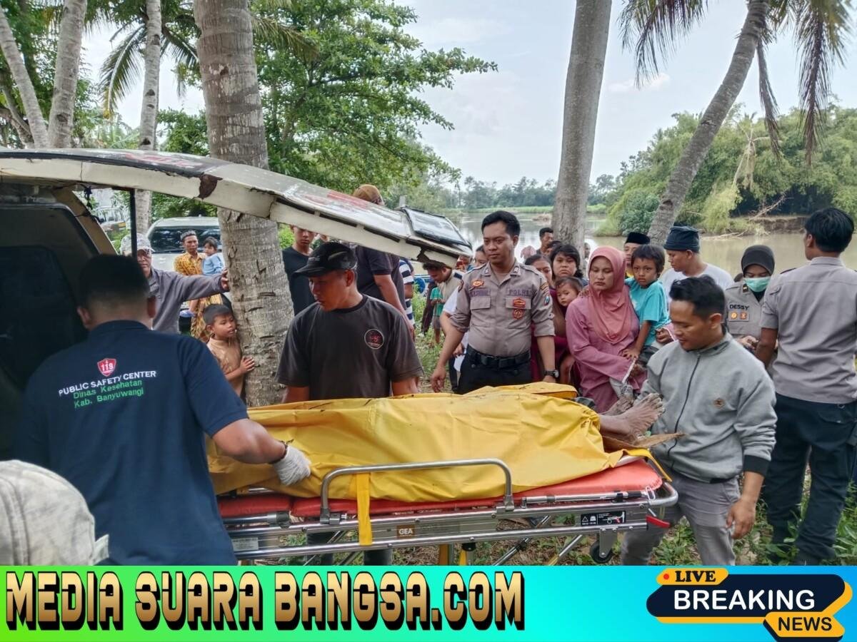 Lansia Ditemukan Meninggal Dunia di Muara Pantai Kedung Derus Banyuwangi