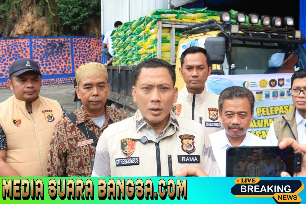 Jelang Lebaran, Satgas Pangan Polda Papua Lepas 137 Ton Beras SPHP untuk Pasar Murah