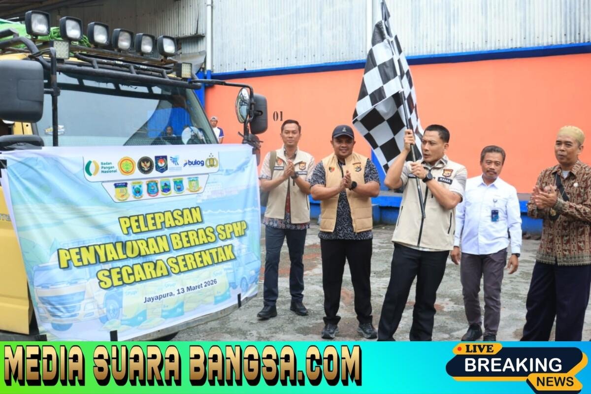 137 Ton Beras SPHP Dilepas di Jayapura, Satgas Pangan Polda Papua Jaga Ketersediaan Pangan