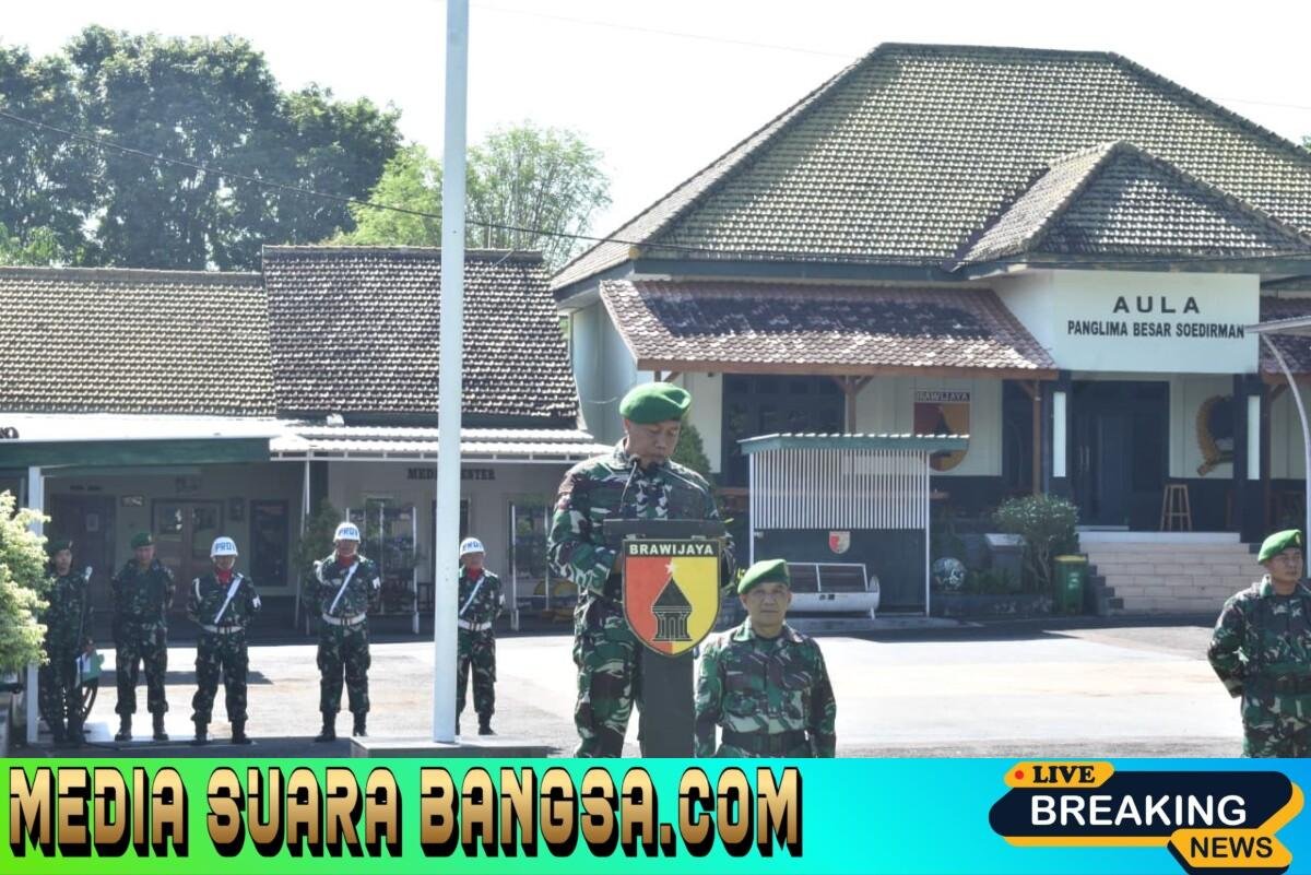 Anggota Kodim 0825/Banyuwangi Laksanakan Upacara 17-an, Amanat Pangdam V/Brawijaya Ingatkan Prajurit Selalu Hati-Hati Saat Mudik