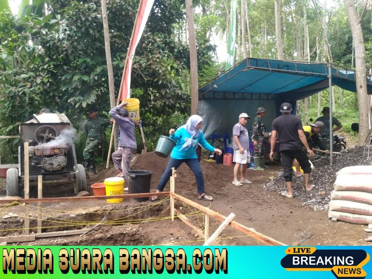 Kapten Andoko Pimpin Langsung Hari Ke-7 Pembangunan Jembatan Garuda: Satu Perempuan Ketua RW Bikin Prajurit Malu Bermalas-Malasan