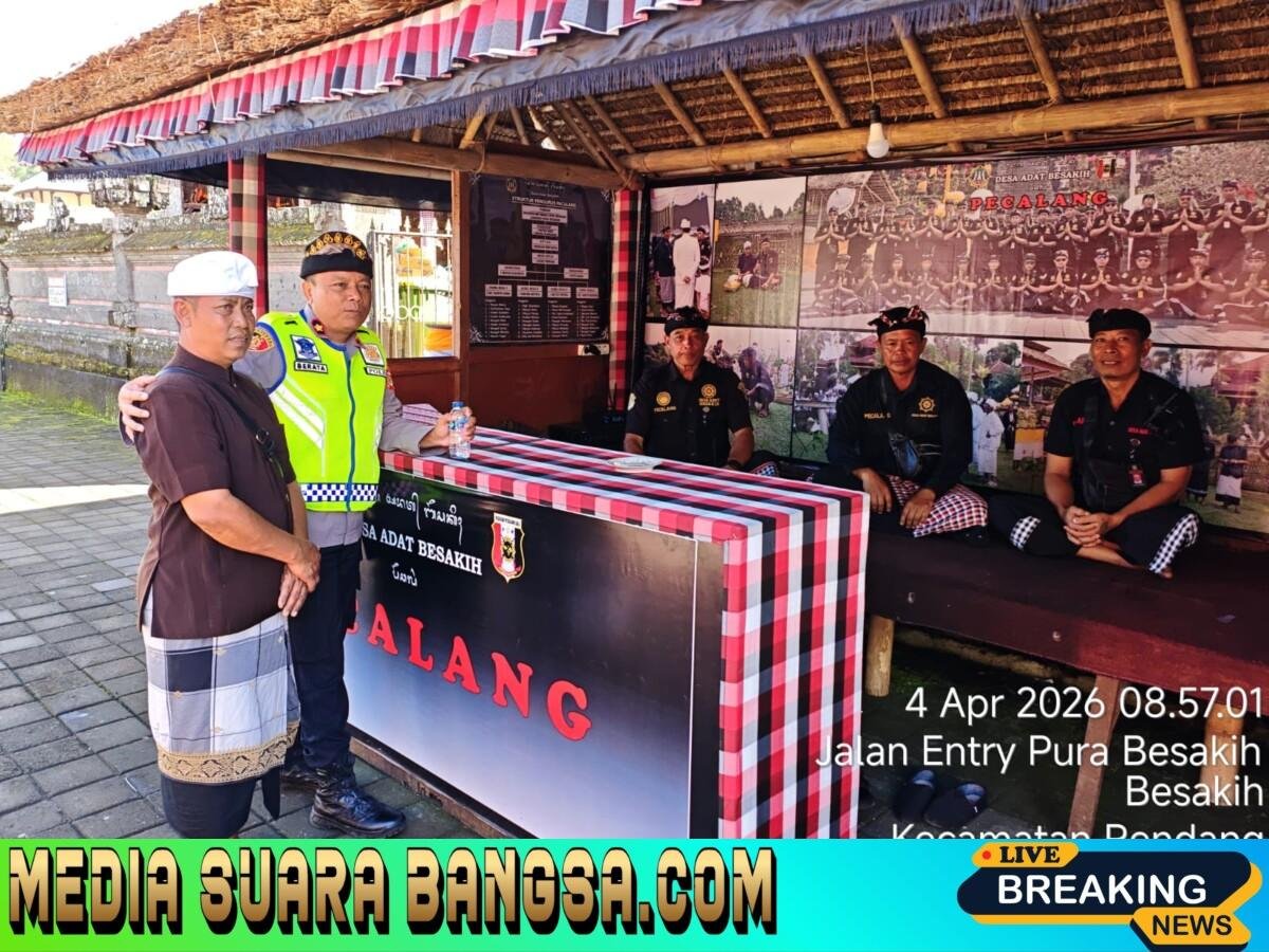 Kapolsek Rendang Sambangi Pecalang Besakih Dialogis Kamtibmas Guna Menjaga Situasi Tetap Kondusif