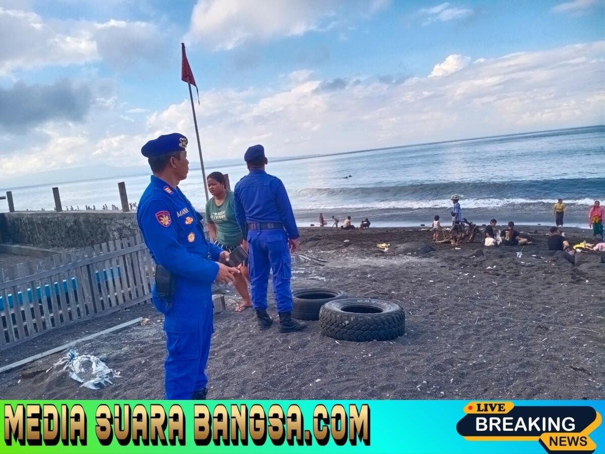 Hari Raya Banyu Pinaruh, Sat Polairud Polres Klungkung Perketat Pengamanan Pesisir