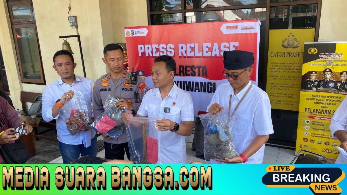 Polresta Banyuwangi Ungkap Sindikat Pencurian Meteran Air di 160 TKP