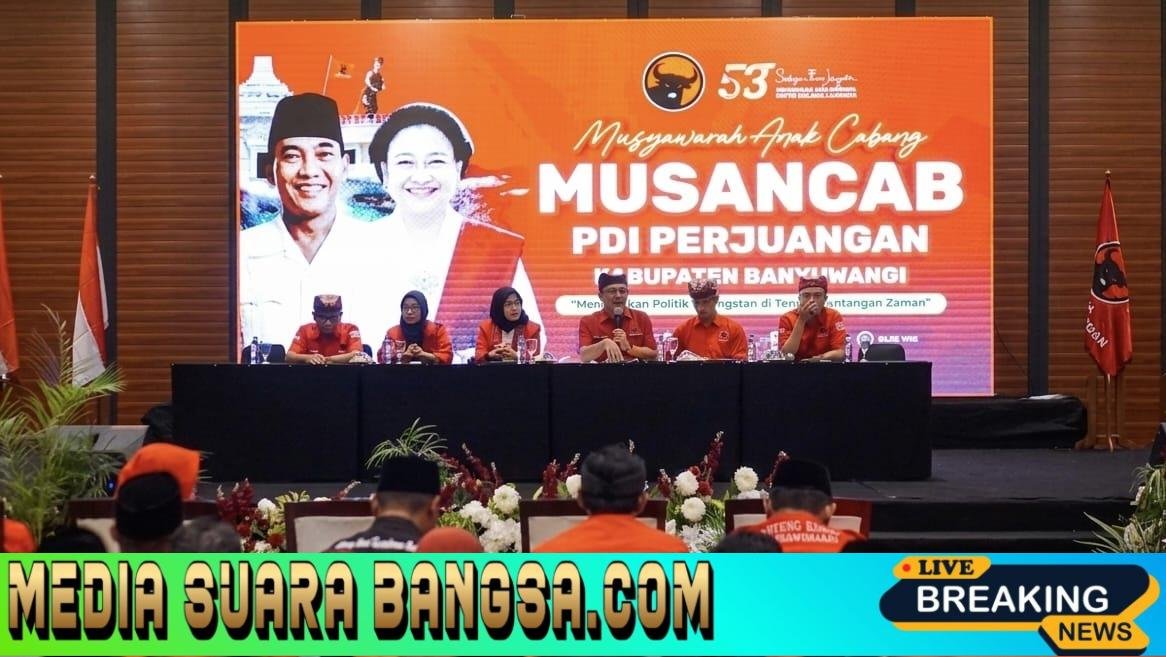 Musancab PDI Perjuangan Banyuwangi Jadikan Anak Muda sebagai Penerus Kepemimpinan Partai