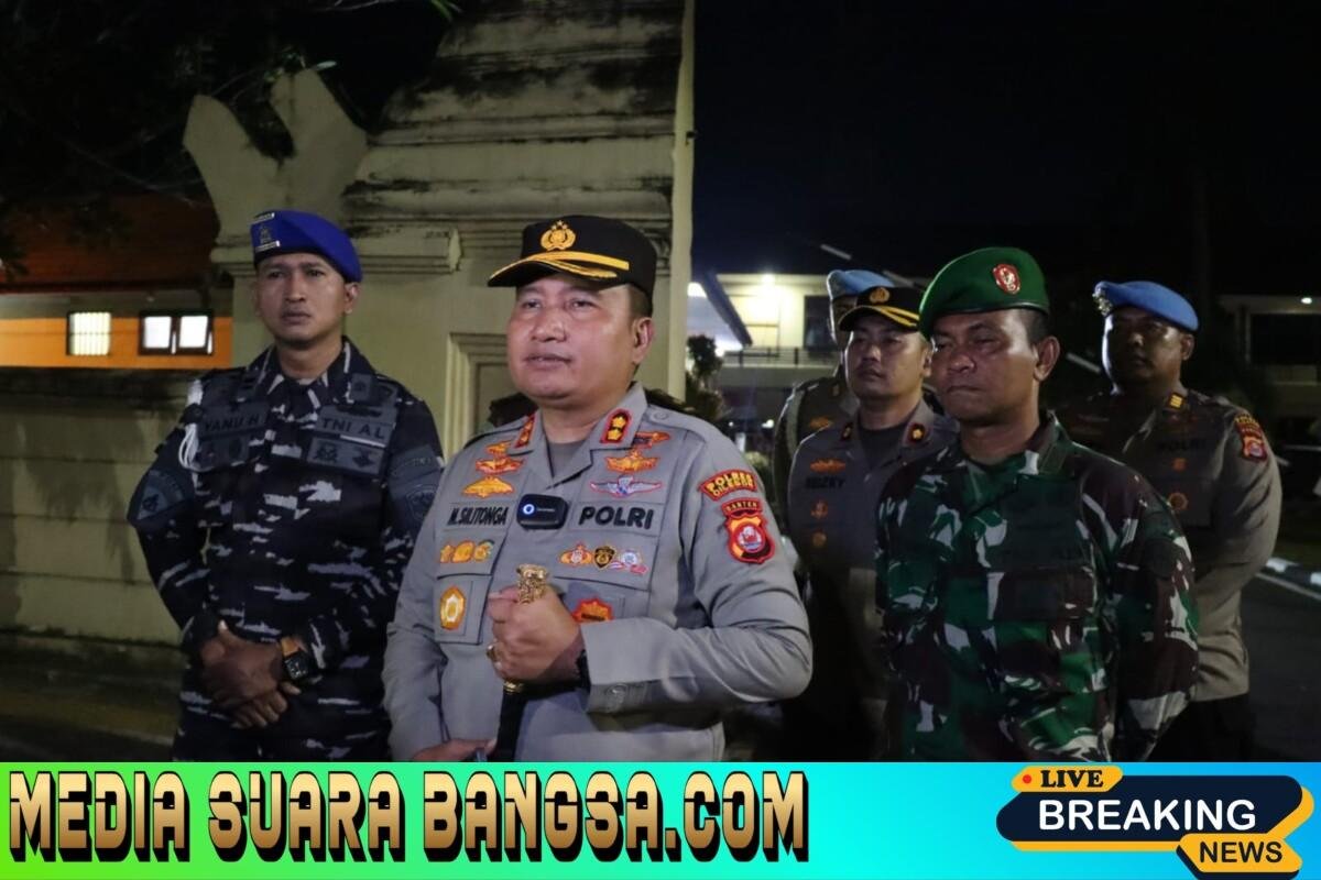 Kapolres Cilegon mengucapkan puji syukur 13 armada bus massa buruh ke Jakarta pulang dengan selamat ke kota Cilegon