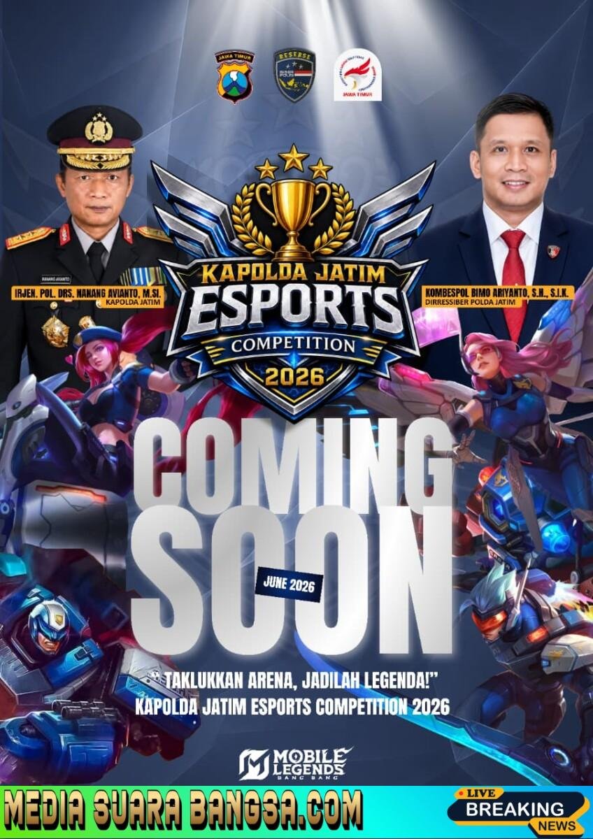 Sambut Hari Bhayangkara ke – 80 Polda Jatim Gelar Turnamen Esport untuk Umum