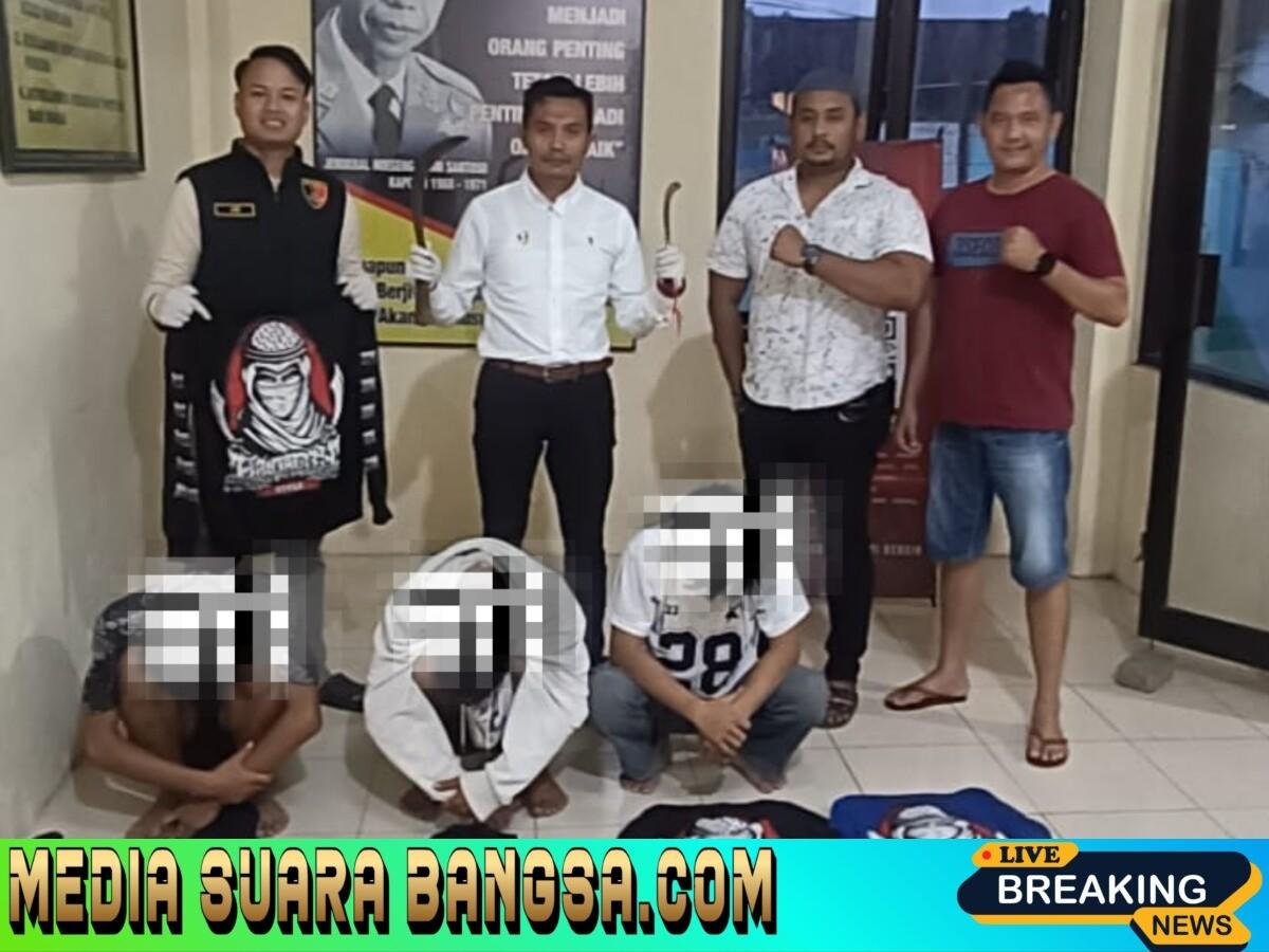 Tindak Tegas Premanisme !!! Polresta Banyuwangi Amankan Komplotan Pemuda Bersajam di Blimbingsari