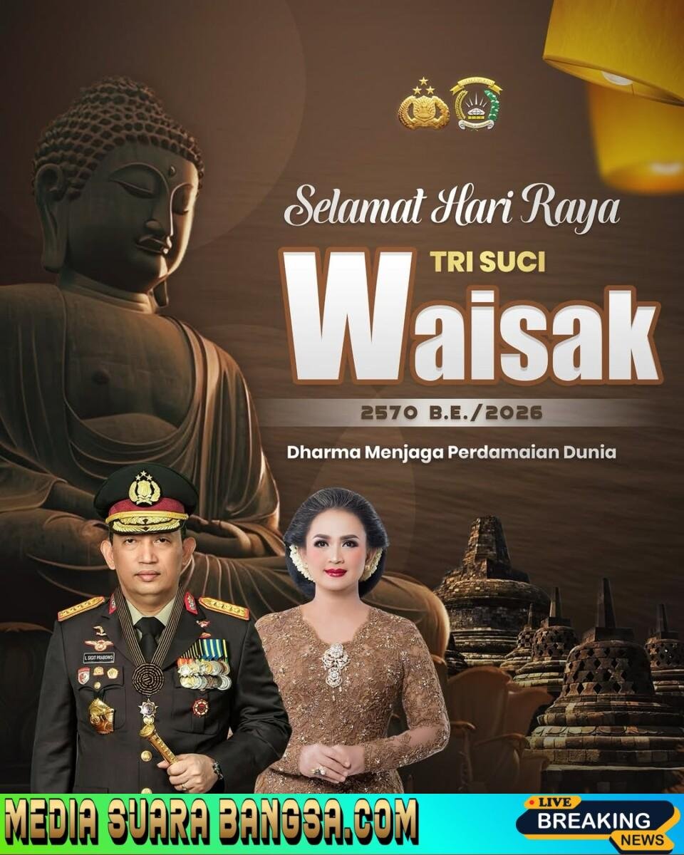 Kapolri dan Ketua Umum Bhayangkari Ucapkan Selamat Hari Raya Waisak 2570 B.E., Ajak Perkuat Toleransi dan Perdamaian