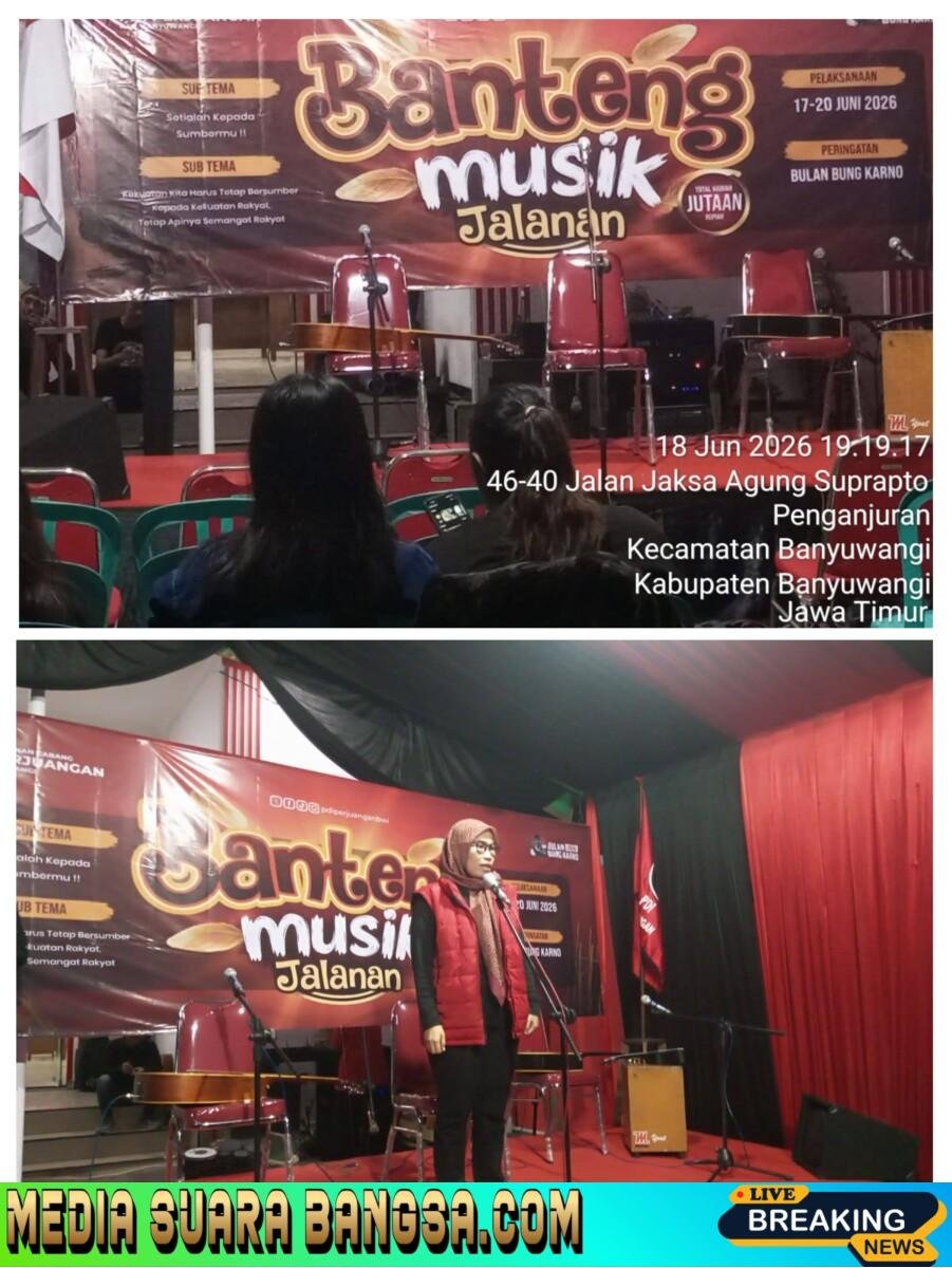Festival Musik Jalanan Dalam Rangka Bulan Bung Karno Resmi Dibuka Oleh Ketua DPC Partai Demokrasi Indonesia Perjuangan (PDI-P) Banyuwangi: BANTENG FESTIVA MUSIK JALANAN