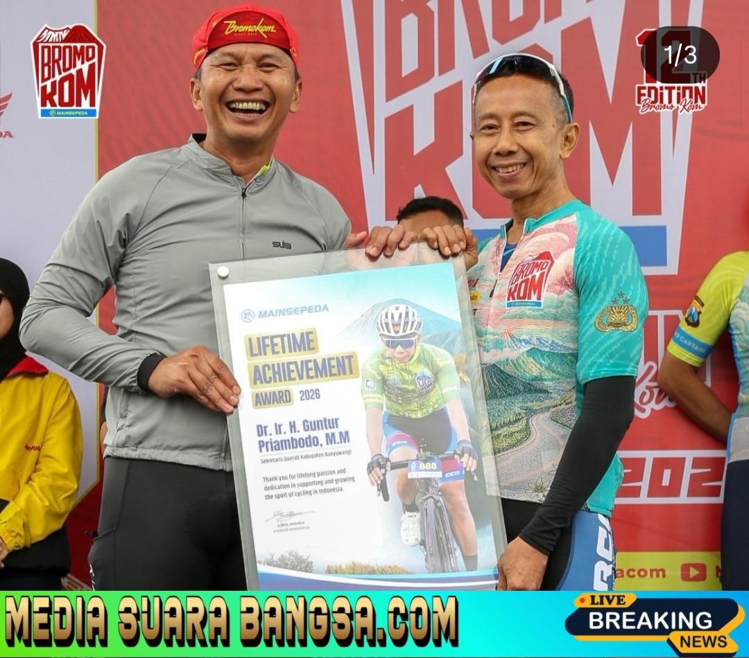 Guntur Priambodo Raih Lifetime Achievement Award di Bromo KOM 2026