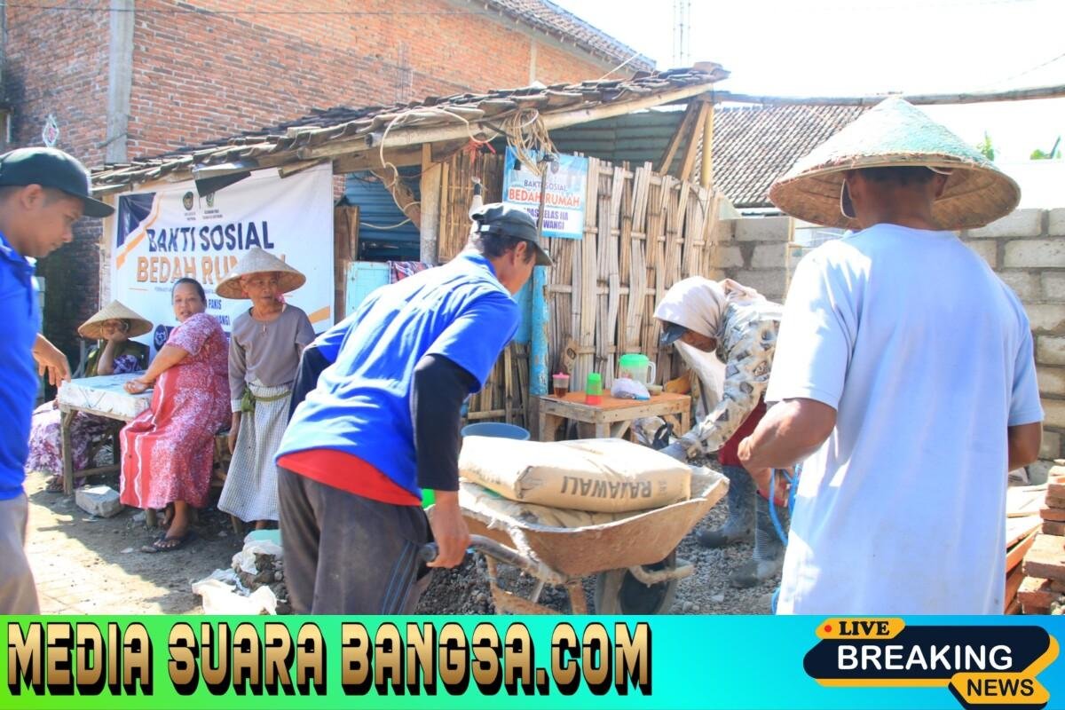 Wujud Bakti Warga Binaan Lapas Banyuwangi Melalui Partisipasi dalam Program Bedah Rumah