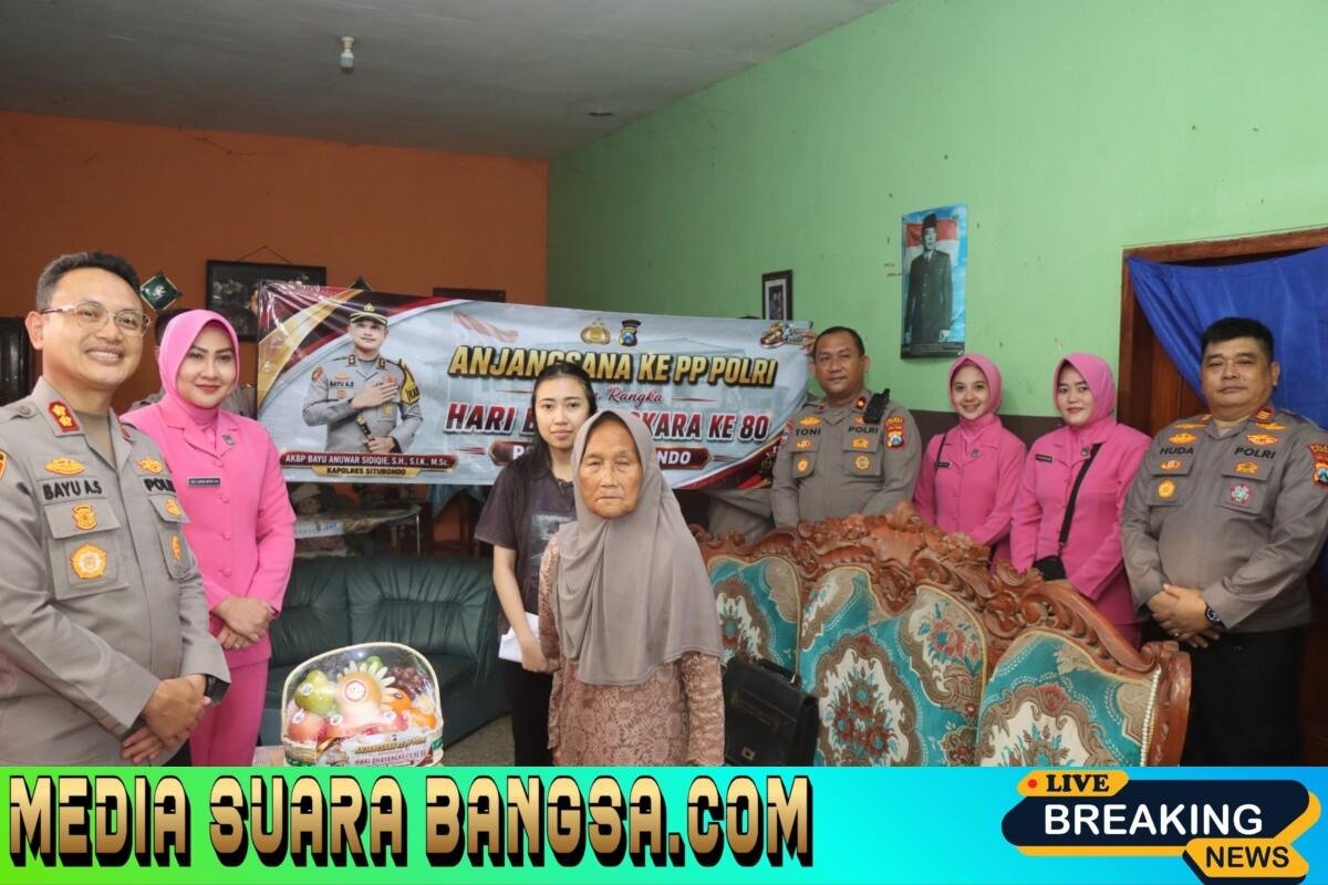 Jelang Hari Bhayangkara ke-80, Kapolres Situbondo Anjangsana ke Purnawirawan dan Warakawuri