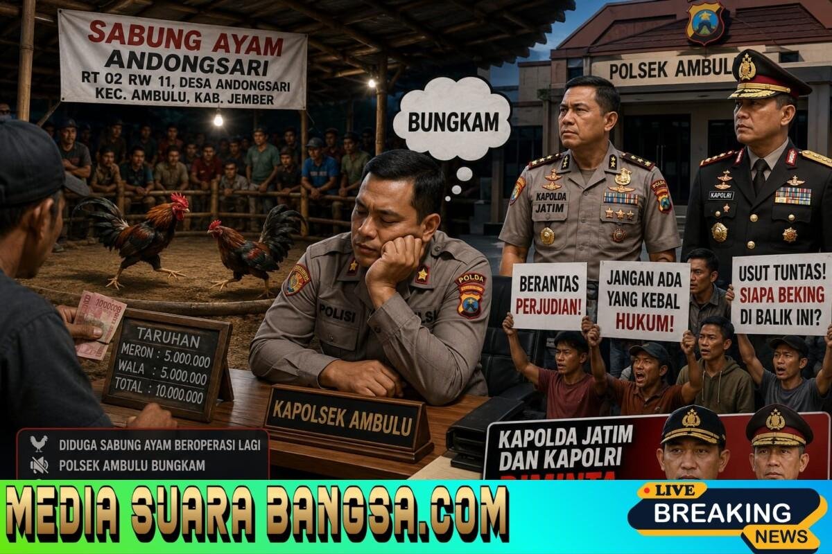 Sabung Ayam Andongsari Diduga Beroperasi Lagi, Kapolsek Ambulu Bungkam; Kapolda Jatim dan Kapolri Diminta Turun Tangan