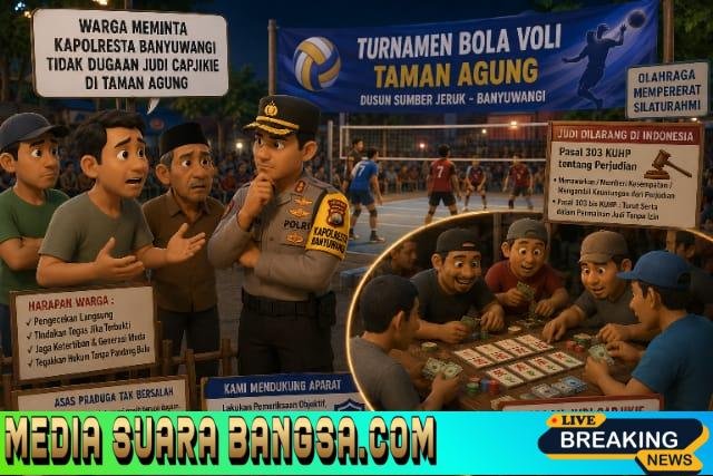 Warga Minta Kapolresta Banyuwangi Tindak Dugaan Judi Capjikie di Taman Agung