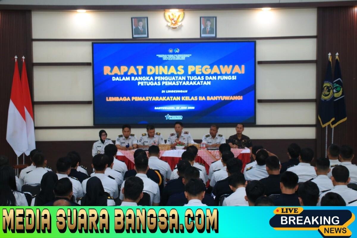 Tegakkan Aturan Tanpa Kompromi, Kalapas Banyuwangi Beri Arahan kepada Pegawai Demi Stabilitas Keamanan Lapas