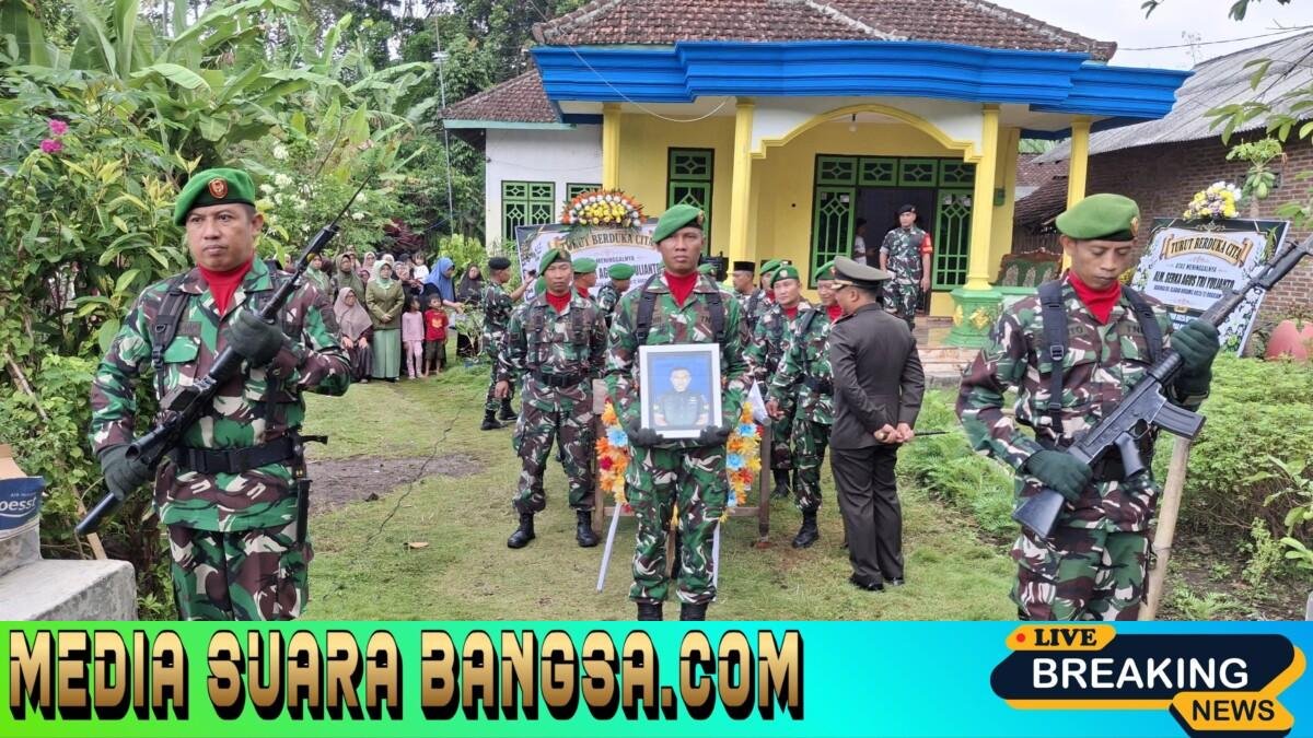 Duka Mendalam Kodim 0825/Banyuwangi, Babinsa Desa Gladag Serka Agus Tri Yulianto Tutup Usia, Dandim Pimpin Langsung Upacara Militer