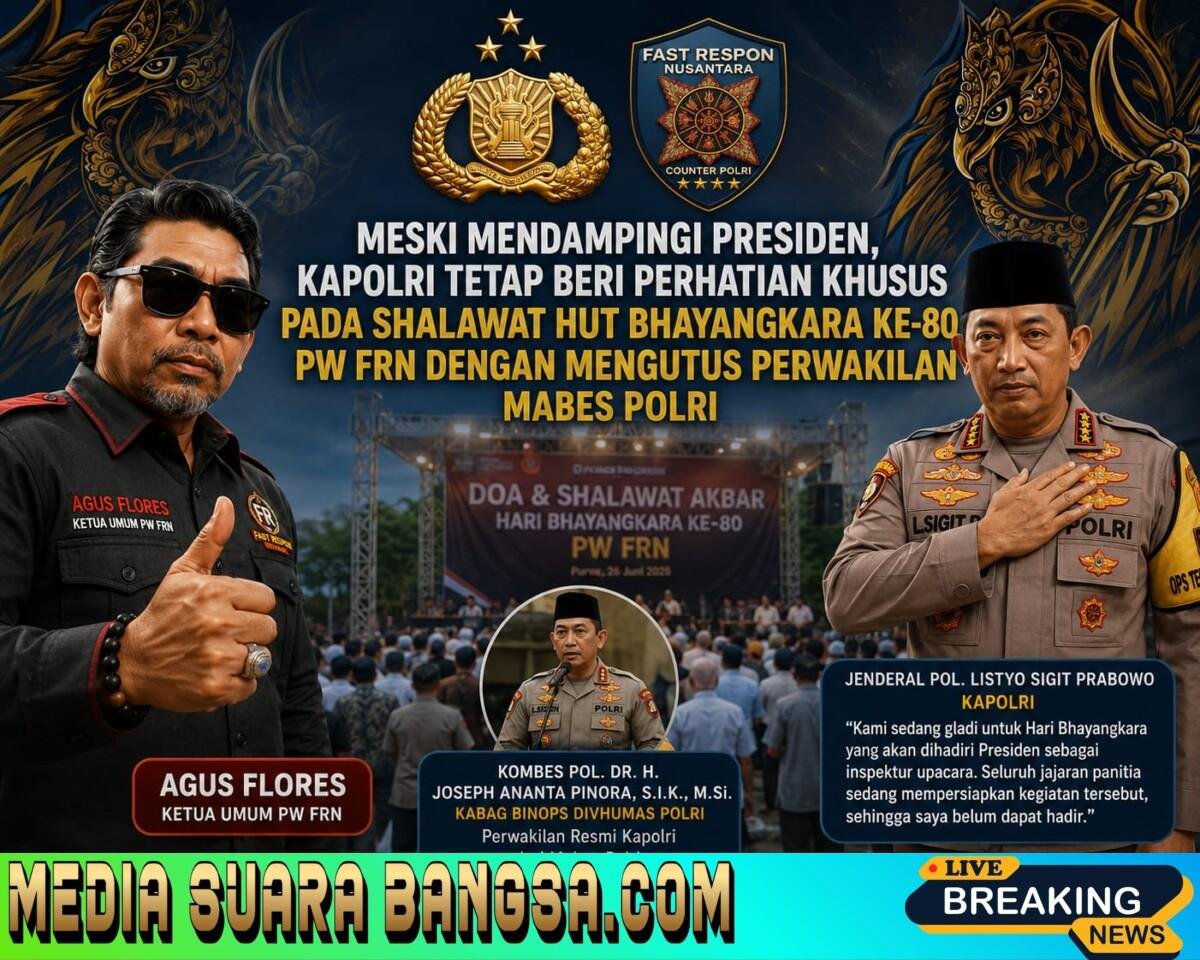 Meski Mendampingi Presiden, Kapolri Tetap Beri Perhatian Khusus pada Shalawat HUT Bhayangkara ke-80 PW FRN dengan Mengutus Perwakilan Mabes Polri