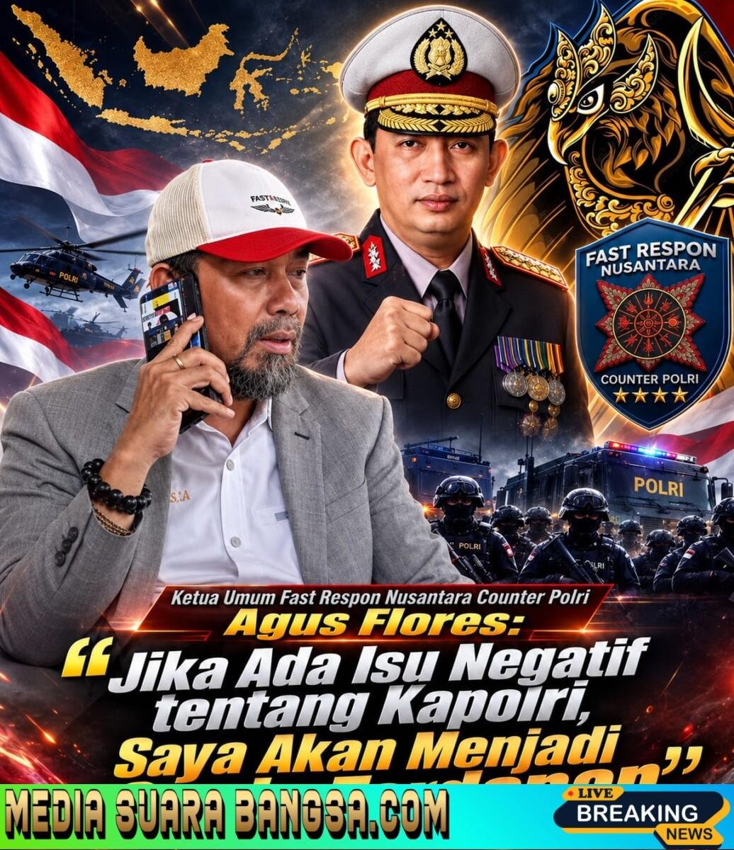 Ketua Umum Fast Respon Nusantara Counter Polri Agus Flores : “Jika Ada Isu Negatif tentang Kapolri, Saya Akan Menjadi Garda Terdepan”