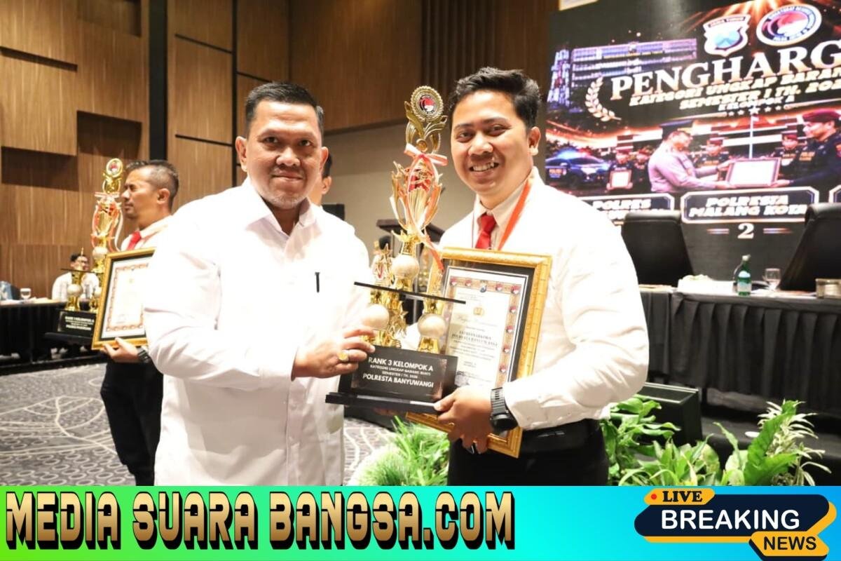 Polresta Banyuwangi Kembali Ukir Prestasi, Satresnarkoba Raih Penghargaan Ranking III Barang Bukti Terbanyak Semester I Tahun 2026