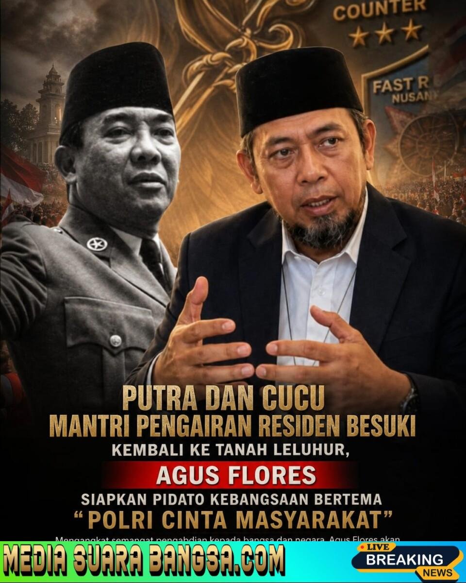 Putra dan Cucu Mantri Pengairan Residen Besuki Kembali ke Tanah Leluhur, Agus Flores Siapkan Pidato Kebangsaan Bertema “Polri Cinta Masyarakat”