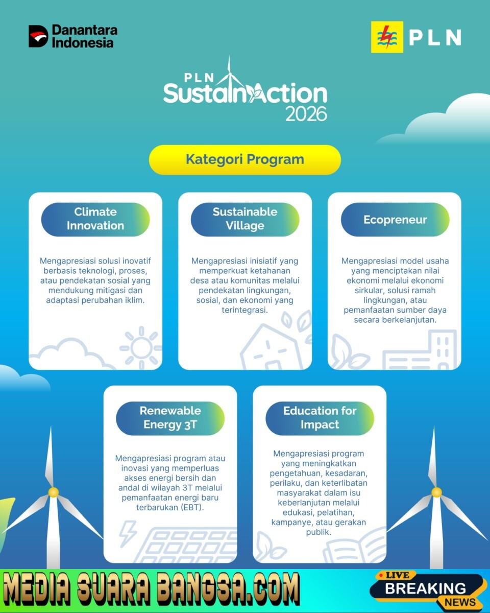 Sambut HPN, PLN SustainAction 2026 Kembali Hadir, Buka Kesempatan bagi Inovasi Berkelanjutan