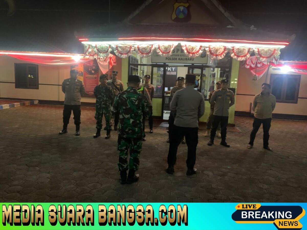 Patroli Skala Besar Di Kalibaru TNI-POLRI Dan Satpol PP Bersatu Padu Jaga Keamanan Wilayah