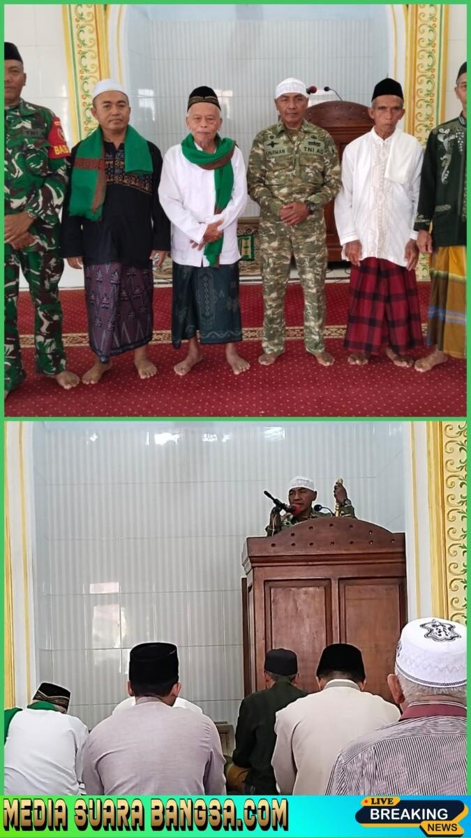 Memper Erat Tali Silaturrohmi Danramil Sempu Menjadi Imam Sholat Jum’at