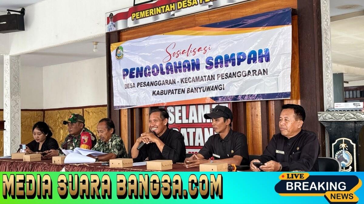 Babinsa Desa Pesanggaran Ikuti Rapat Sosialisasi dan Edukasi Pengolaan Sampah