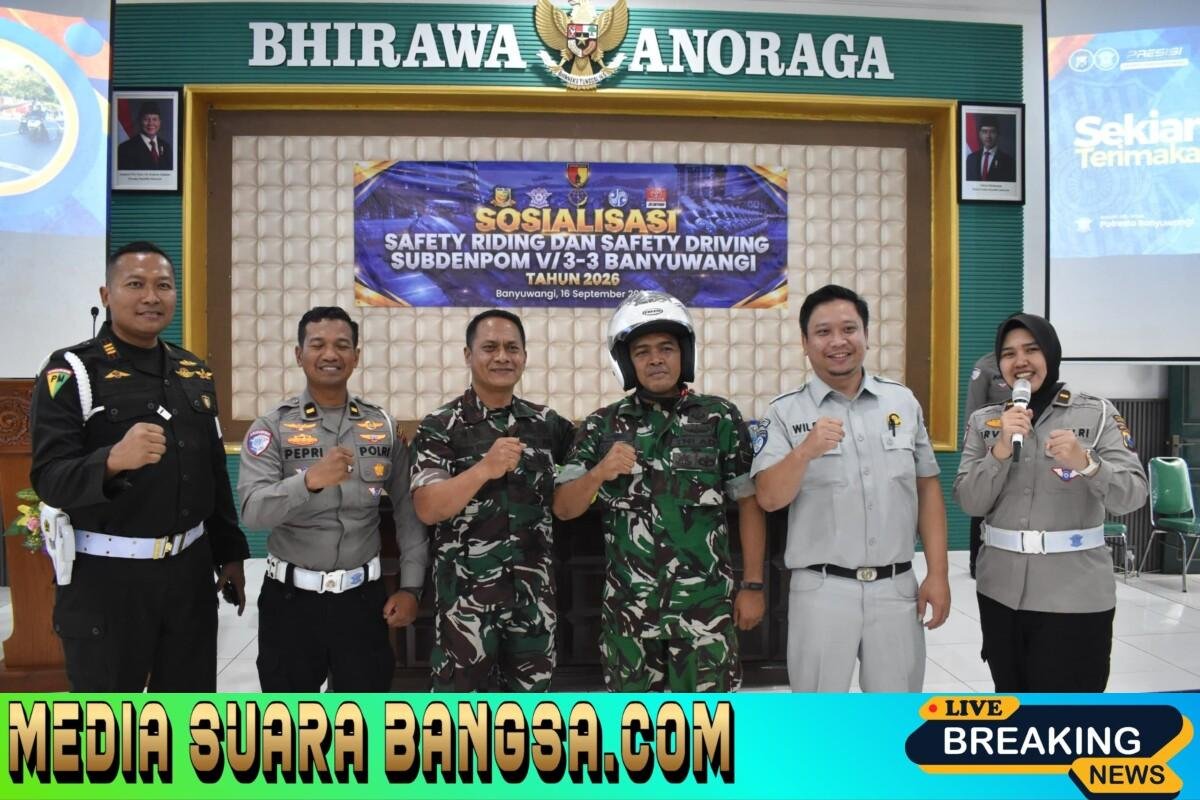 Sosialisasi Safety Riding Tahun 2026 di Aula Makodim 0825/Banyuwangi