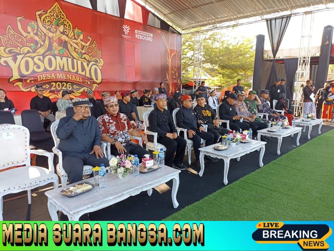 Danramil 0825/06 Gambiran Hadiri Festival “Desa Yosomulyo Menari 2026”, Wujud Dukungan Pelestarian Budaya Lokal