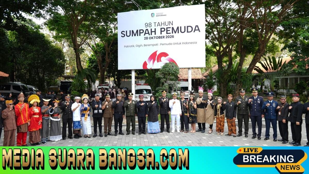 Kasdim 0825/Banyuwangi Hadiri Upacara Sumpah Pemuda ke-98, Pesan Bupati Jadi Sorotan