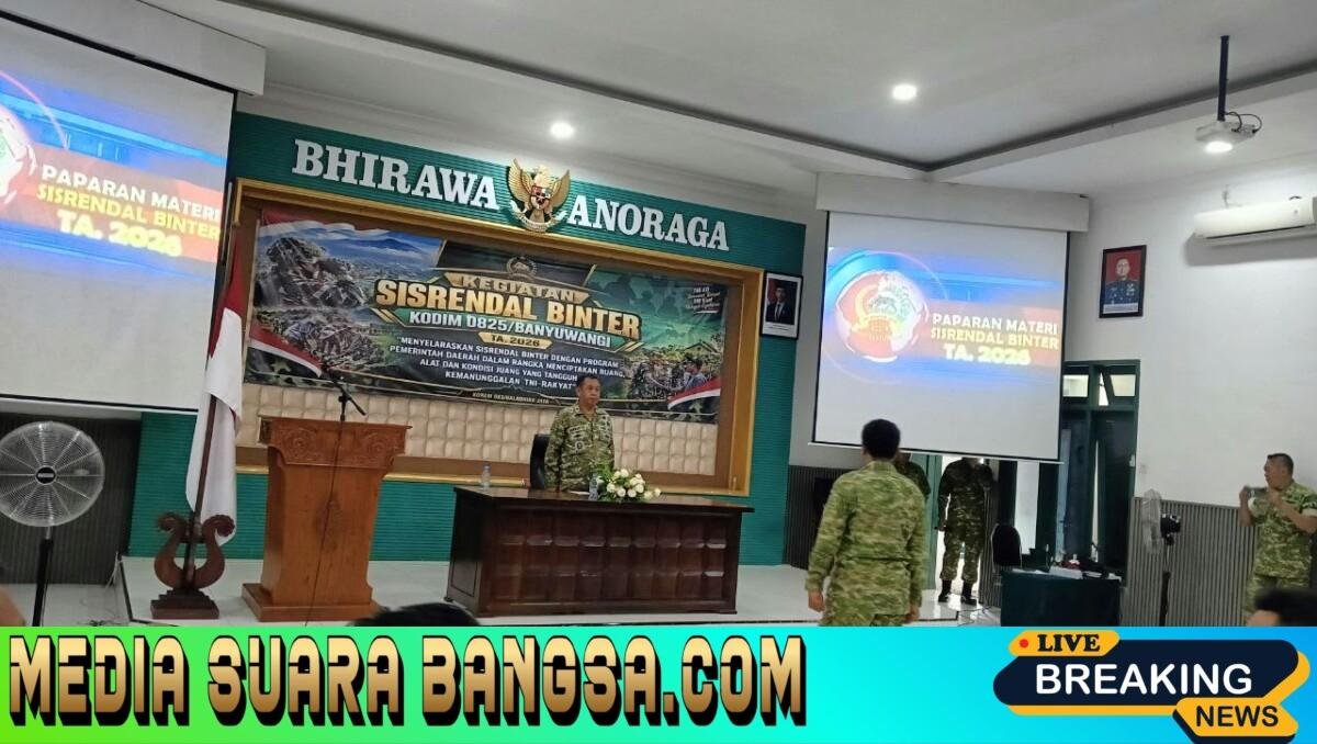 Kodim 0825/Banyuwangi Gelar Sisrendal Binter 2026, Perkuat Sinergi dengan Pemerintah Daerah