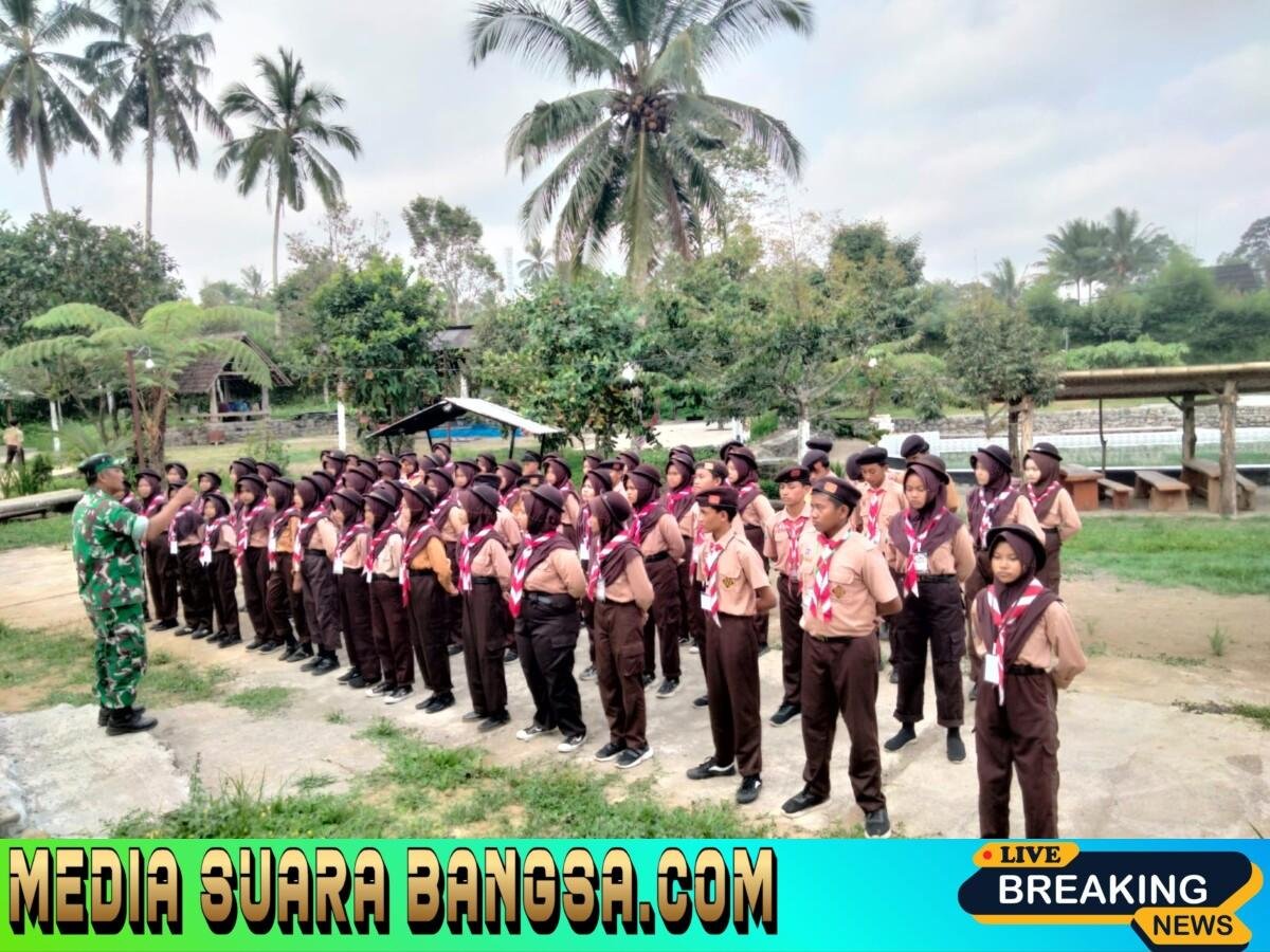 Di Jantung Wisata Alam Desaku, TNI Koramil Songgon Tempa Karakter Calon Pemimpin Muda MTsN 5 Banyuwangi